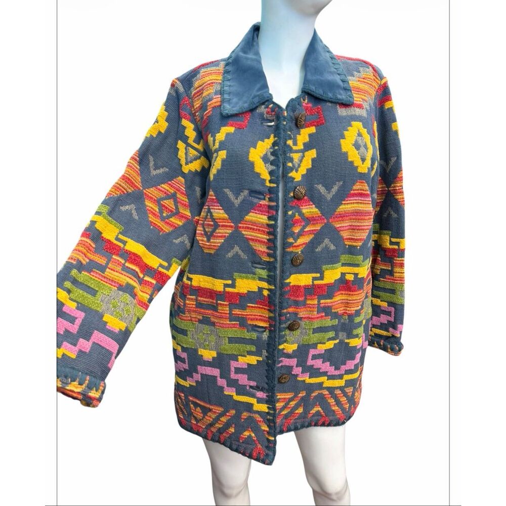 Cedar Canyon Southwest Native Blanket Style Jacket Women’s Small